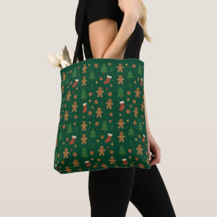 Bolso De Tela Diversión de Navidad con Pan de Jengibre