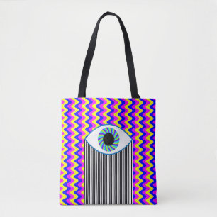 Bolso De Tela Diversión de todos ver arte digital de ojos con w 