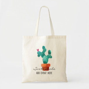 Bolso De Tela Diversión del evento Heart Cactus Green Pink Love 