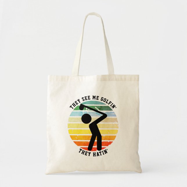Bolso De Tela Diversión, ME VEN GOLFIN', ODIAN' A Retirados (Frente)