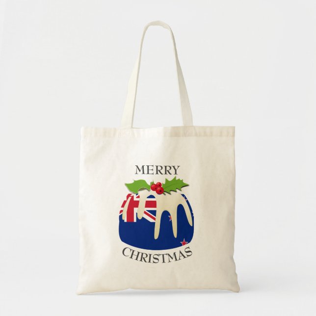 Bolso De Tela Diversión | Navidades Pudding con | NUEVA BANDERA  (Frente)