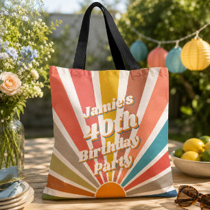 Bolso De Tela Diversión Retro Personalizada Cumpleaños 40 Aniver