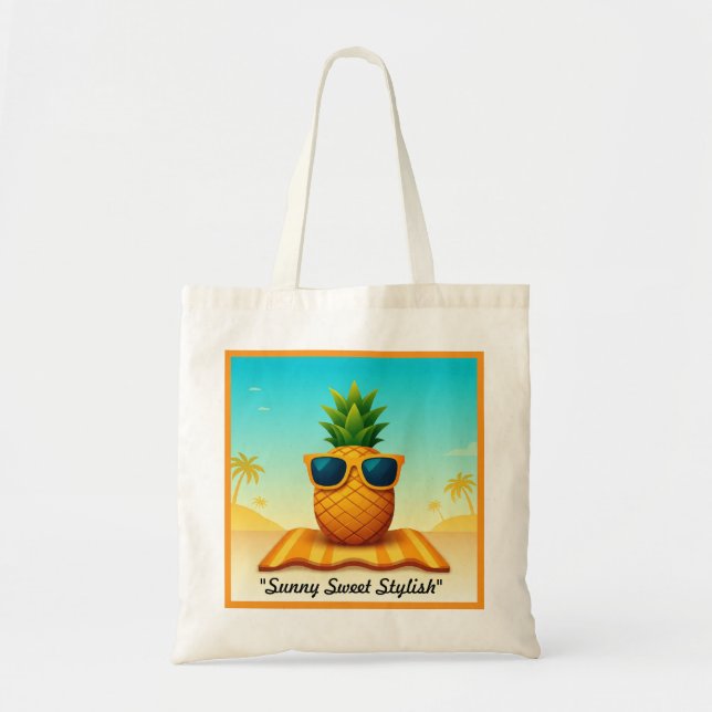 Bolso De Tela "Diversión tropical radiante" (Frente)
