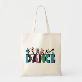 Bolso De Tela Diversión y danza rayada colorida de los
