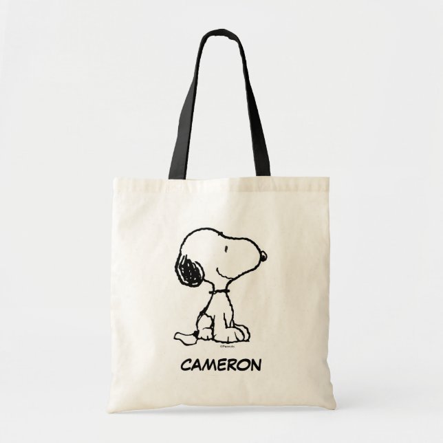 Bolso De Tela Diversión y flores de Snoopy & Woodstock | Añadir  (Frente)