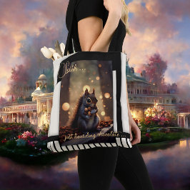 Bolso De Tela Divertida ardilla Chocoholica de Chocolate