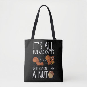 Bolso De Tela Divertida ardilla de las nueces de los roedores