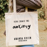 Bolso De Tela Divertida Bachelorette de la dama de honor persona<br><div class="desc">Si planeas un boda y necesitas comprar regalos para tus damas de honor, ¡no mires más allá de las bolsas de té personalizadas de nuestra tienda Zazzle! No sólo estos totes les facilitarán el llevar todo lo que necesitan, sino que también les encantará el mensaje personalizado que le pones a...</div>