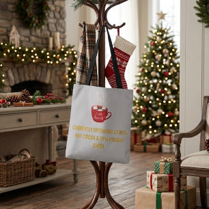 Bolso De Tela Divertida Festividad de Hot Cocoa y Alegría Navide