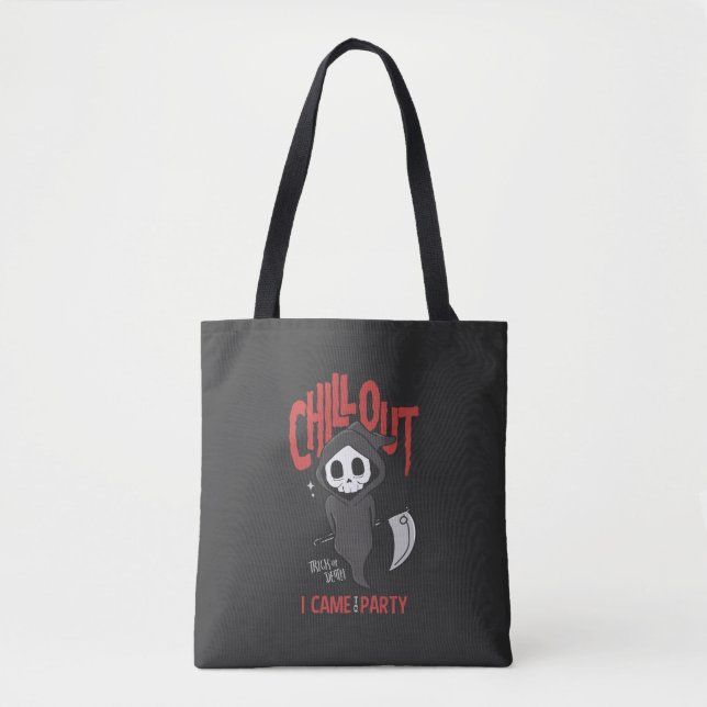 Bolso De Tela Divertida fiesta de Halloween de Grim Reaper (Anverso)
