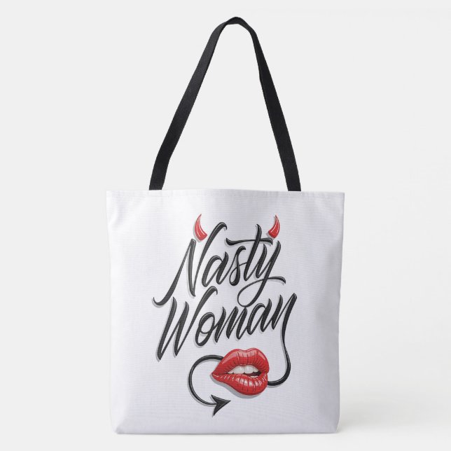 Bolso De Tela Divertida "Mujer desagradable" (Anverso)