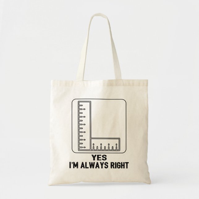 Bolso De Tela Divertidas citas matemáticas del Chiste del profes (Frente)