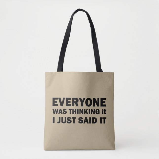 Bolso De Tela Divertidas frases sarcásticas y citas famosas (Anverso)