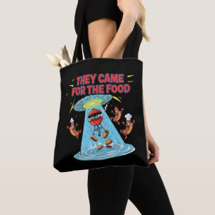 Bolso De Tela Divertido Alien BBQ OVNI Abducción Hot Dogs Hambur