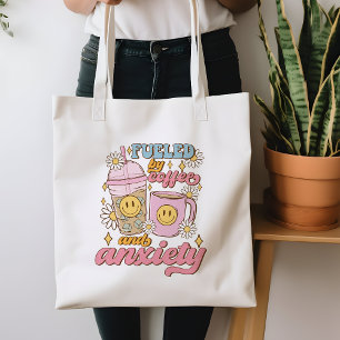 Bolso De Tela Divertido Alimentado Por El Café Y La Ansiedad A L
