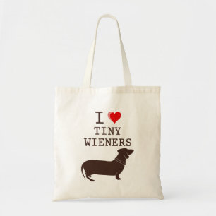 Bolso De Tela Divertido Amo Wiener Dachshund Pequeño