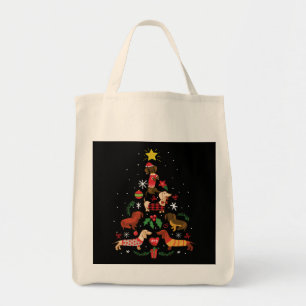 Bolso De Tela Divertido árbol de Navidad Dachshund
