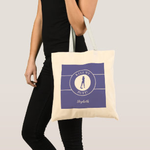 Bolso De Tela Divertido Besa a mi golfista de putt por su azul