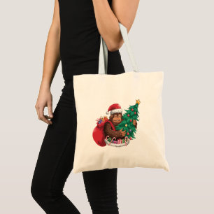 Bolso De Tela Divertido Bigfoot Sasquatch Santa Árbol de Navidad