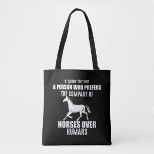 Bolso De Tela Divertido caballo que dice regalo para el Chica am