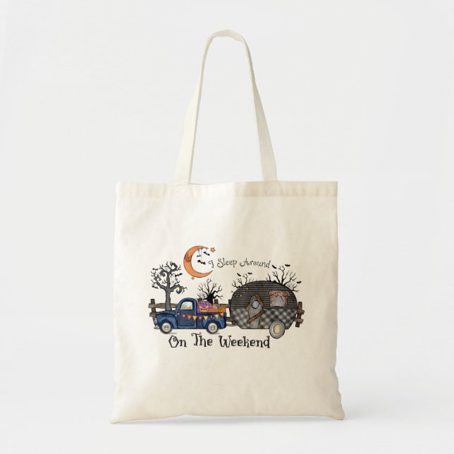 Bolso De Tela Divertido campamento de Halloween (Frente)