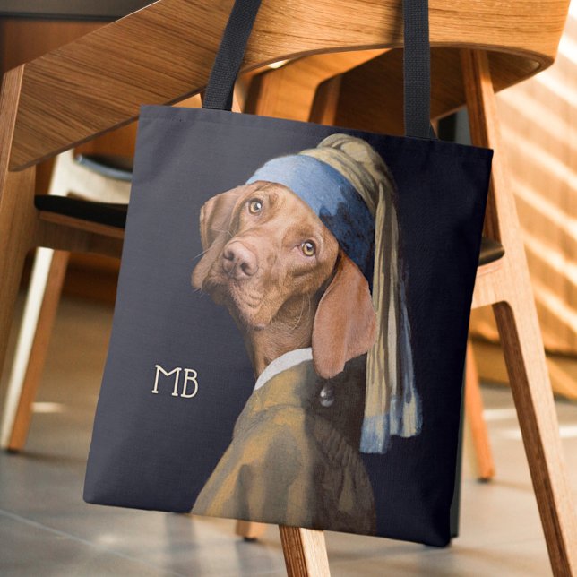 Bolso De Tela Divertido Chica de perros con parodia de la perla  (Subido por el creador)