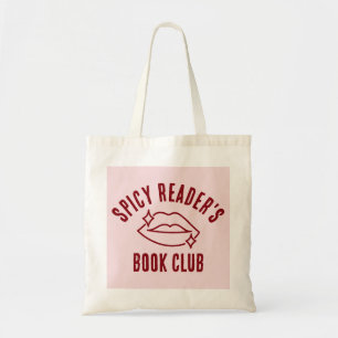 Bolso De Tela Divertido Club de Lectura Picante de Rosa