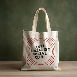 Bolso De Tela Divertido Club Social Antisocialista Socialismo