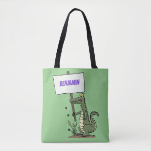 Bolso De Tela Divertido cocodrilo alineador con personalizado de