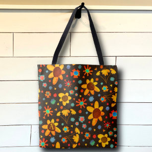 Bolso De Tela Divertido Cute Daisies Inespiritualidad Inicial To