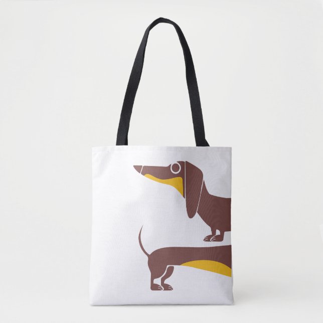Bolso De Tela Divertido dachshund lindo para padres de perros la (Anverso)