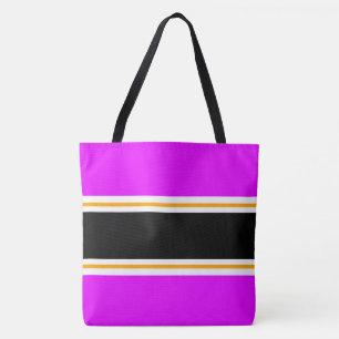 Bolso De Tela Divertido Deportivo Brillante Rosa Negro Naranja B