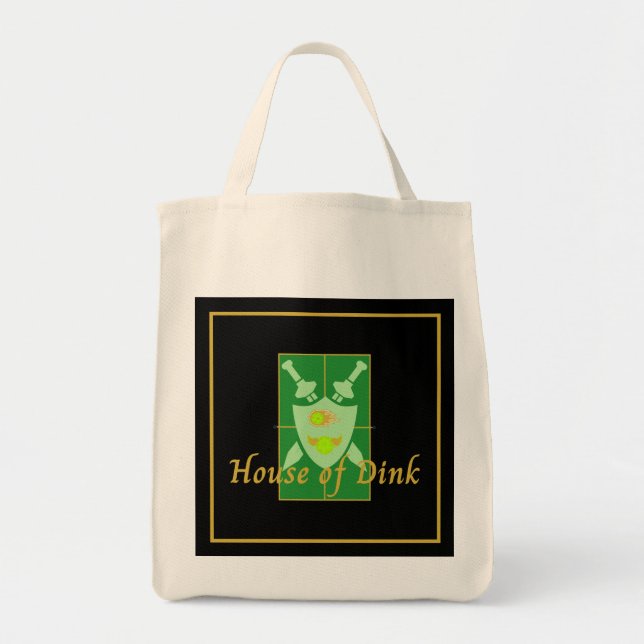 Bolso De Tela Divertido Escudo de Dink Pickleball (Frente)