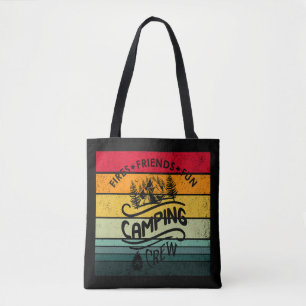 Bolso De Tela Divertido eslogan de la tripulación de camping ami