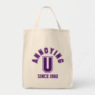 Bolso De Tela Divertido fastidio, morado