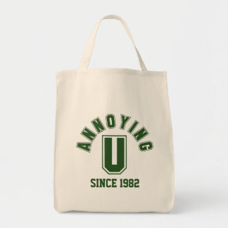 Bolso De Tela Divertido fastidio, verde