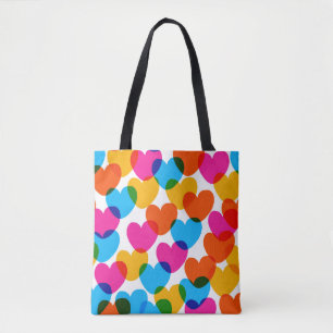 Bolso De Tela Divertido fondo vintage de corazón de amor en pret