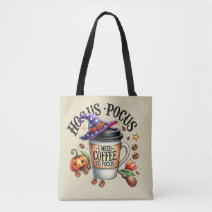 Bolso De Tela Divertido Hocus Pocus Necesito Bruja Café