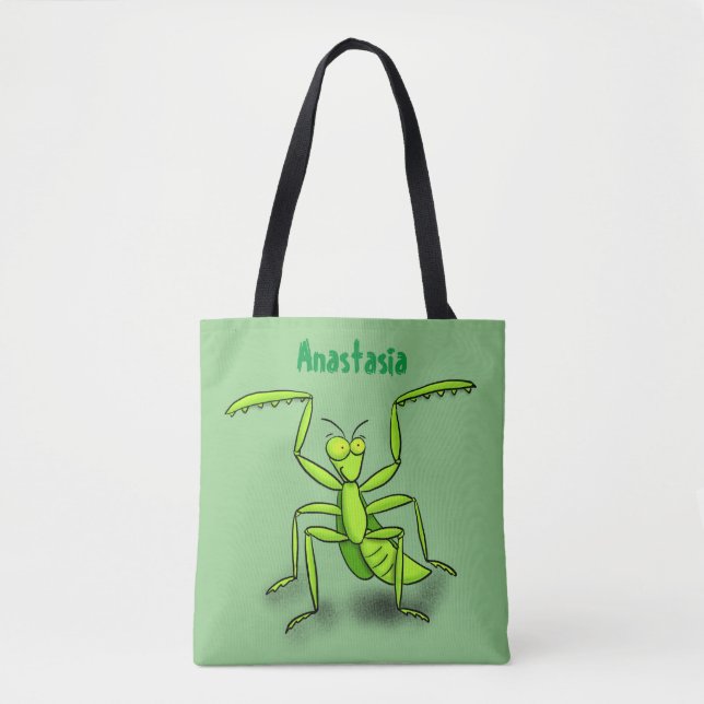 Bolso De Tela Divertido ilustracion personalizado de mantis de o (Anverso)