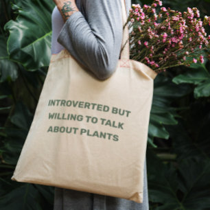 Bolso De Tela Divertido Introvertido pero dispuesto a hablar de 