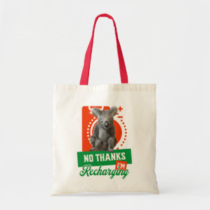 Bolso De Tela Divertido Koala Introvertido Recargando Estado de 