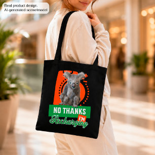 Bolso De Tela Divertido Koala Introvertido Recargando Estado de