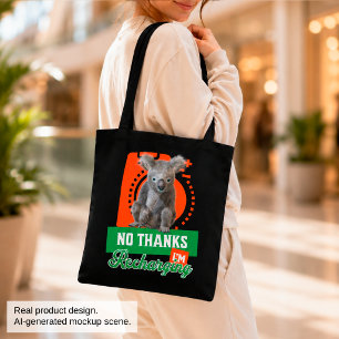 Bolso De Tela Divertido Koala Introvertido Recargando Estado de
