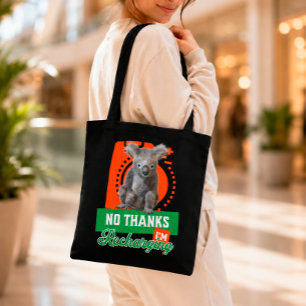 Bolso De Tela Divertido Koala Introvertido Recargando Estado de 