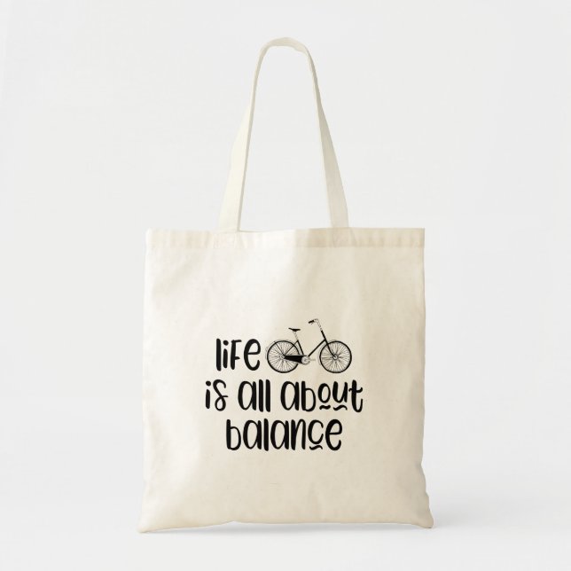 Bolso De Tela Divertido lema de ciclismo Tote Bag (Frente)