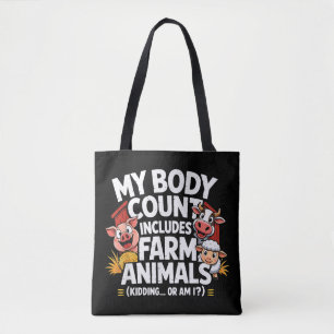 Bolso De Tela Divertido Mi Recuento de Cadáveres Incluye Animale