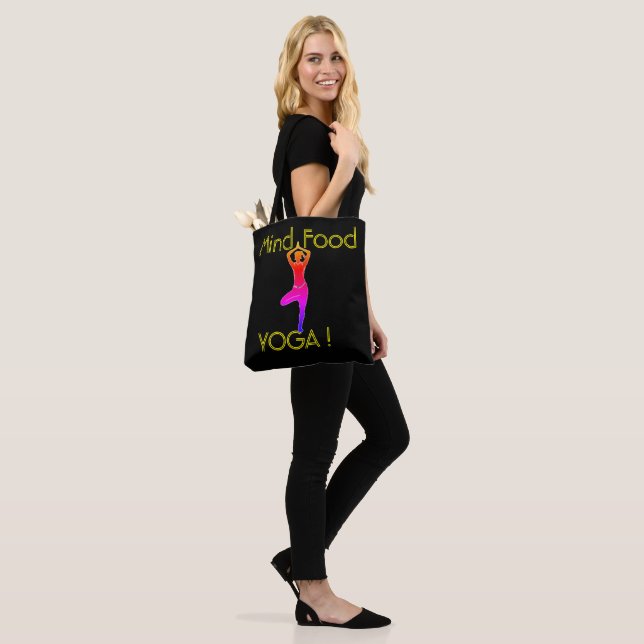 Bolso De Tela Divertido 'Mind Food Yoga' (Puesto)