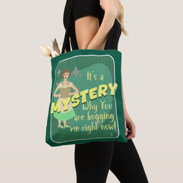 Bolso De Tela Divertido Misterio Snark Retro Leer a la Ama (Detalle)