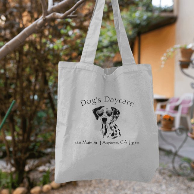 Bolso De Tela Divertido negocio de perros de Dalmacia (What a fun way to advertise your dog-related small business!)