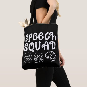 Bolso De Tela Divertido patólogo del lenguaje de voz Squad SLP